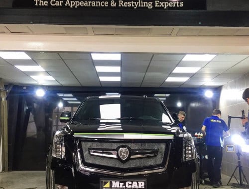 Удаление царапин, помутнений и потёртостей ЛКП Cadillac Escalade